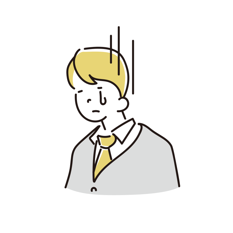 泣きながら落ち込む男子学生